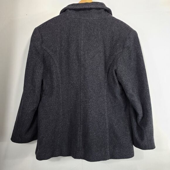 Forecaster Vintage Black Double Breasted Pea Coat - Picture 5 of 7